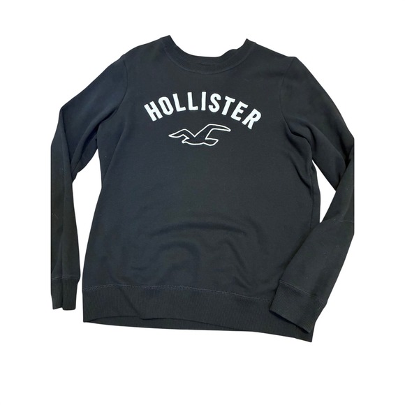 Hollister Tops - Hollister California Vintage Crewneck Sweatshirt Black White Logo Embroidered M